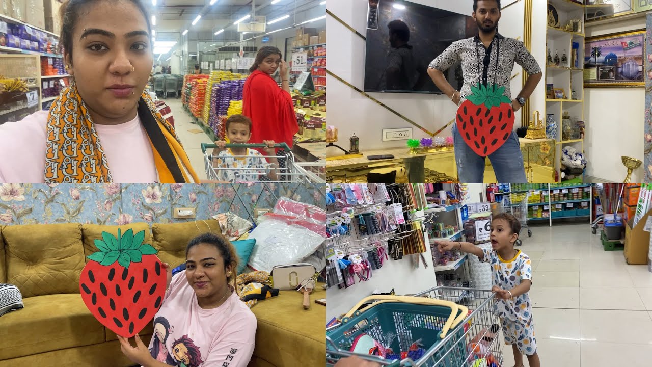Sherin bani Artist😍|Dmart me ye Teeno hogaye paagal😂|Ammi k liye special Bartan leliye❤️#familyvlog