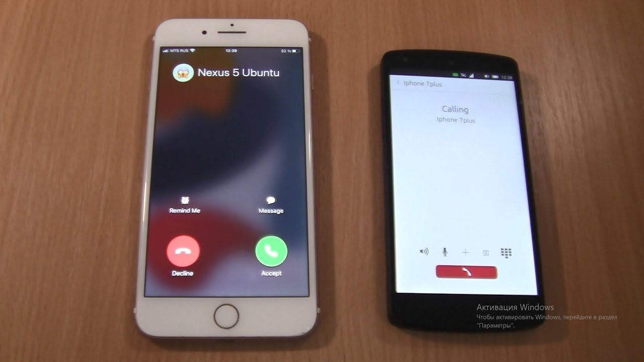 Incoming call & Outgoing call at the Same Time Iphone 7 plus+Nexus 5 Ubuntu