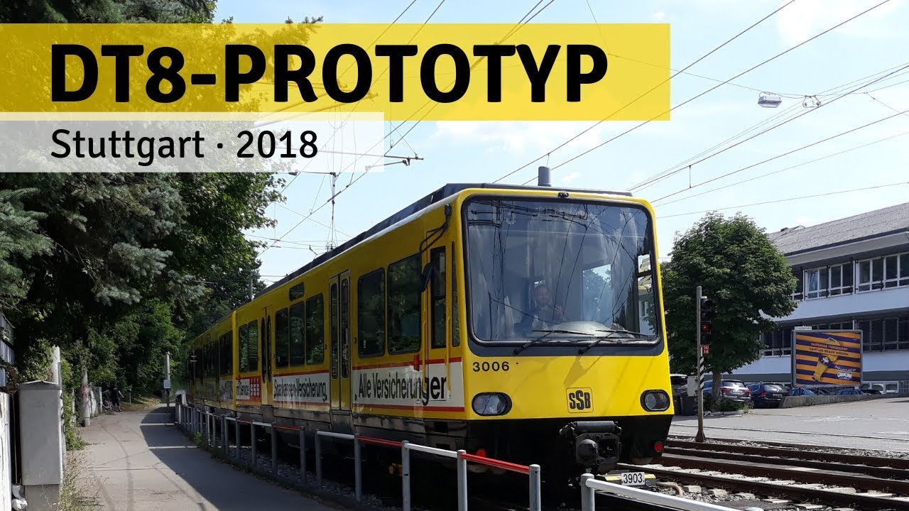 Stadtbahnen in Stuttgart: Der DT8-Prototyp auf großer Fahrt (2018)