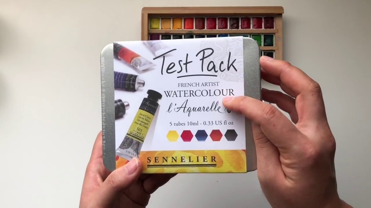 시넬리에 물감 테스트팩 개봉 (Unboxing Sennelier Watercolor Test Pack)