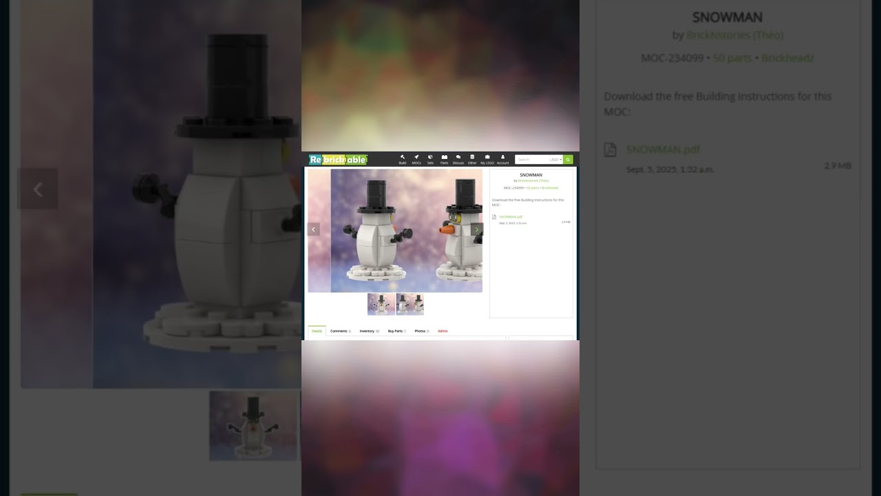 J'arrive sur Rebrickable! 
