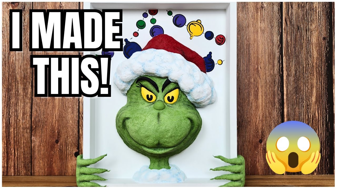 I Turned a $2 Thrift Store Frame Into a 3D Grinch!