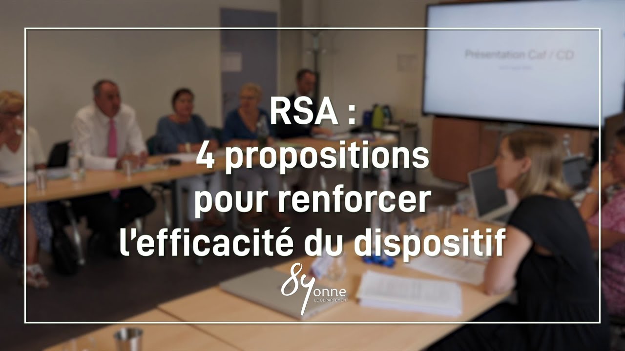RSA : les propositions du Président du Département de l’Yonne