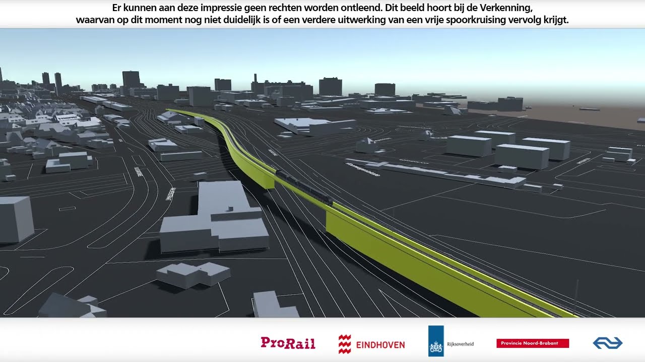 3D animaties van de korte lijst van oplossingen vrije kruising Tongelre