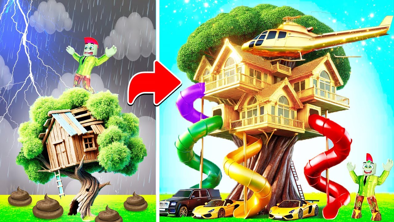 Van Slechtste Naar Beste Boomhut In Brookhaven RP!🏡