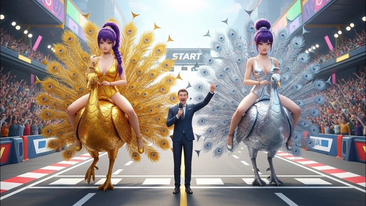 Golden Family VS Silver Family | RUMI Claims Peacock Racing Crown – KPOP Demon Hunters