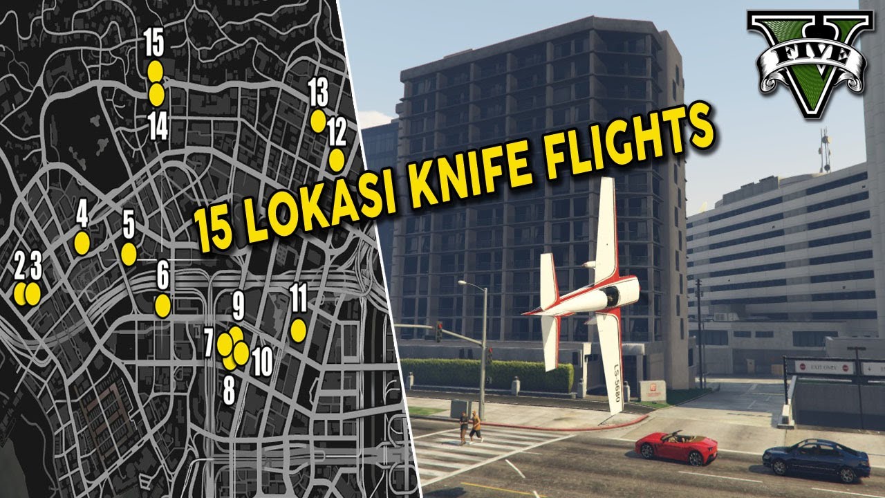 TANTANGAN TERSULIT GTA V - KNIFE FLIGHTS DAN SEMUA LOKASINYA (100% COMPLETION)