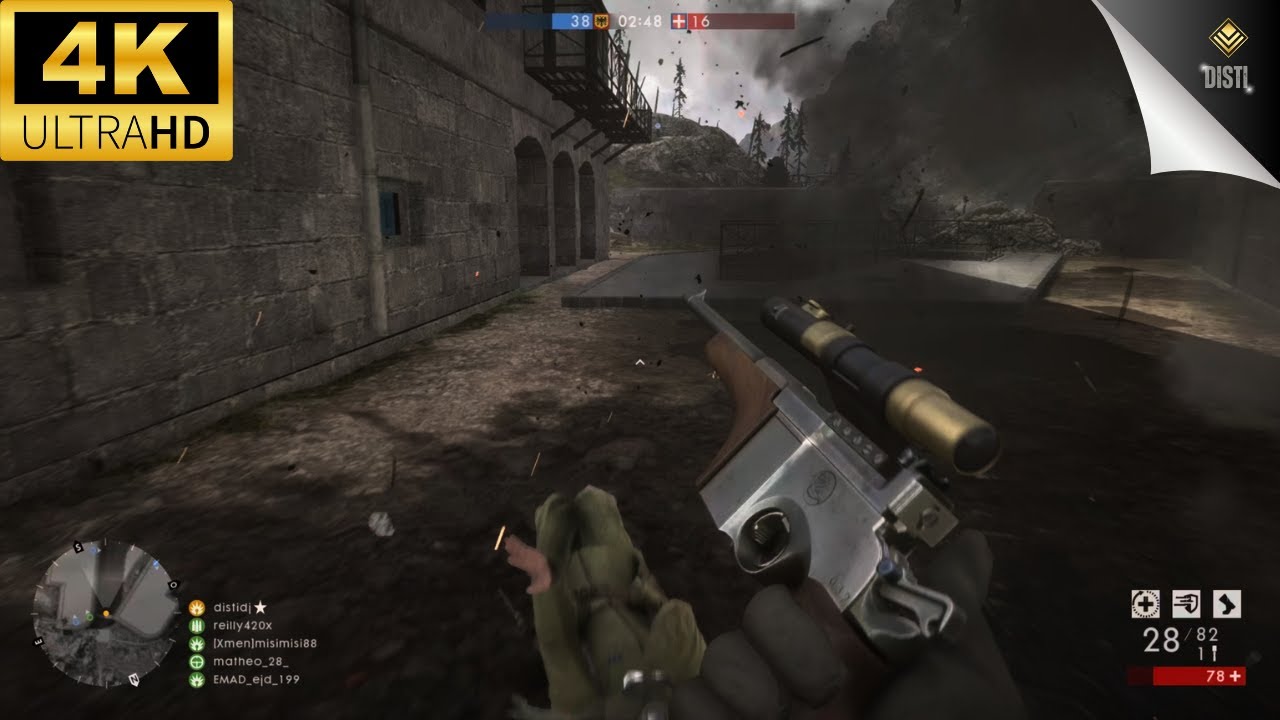 Battlefield 1: Deathmatch A Team 4K 60FPS HDR (No Commentary)