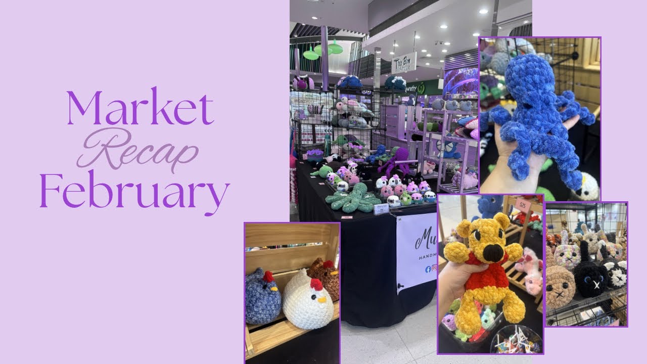 Crochet Market recap for February - setup mockup