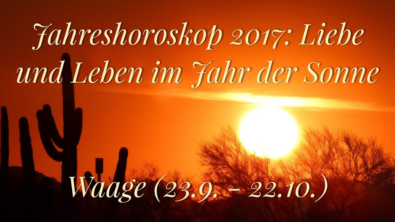 Waage: Jahreshoroskop 2017