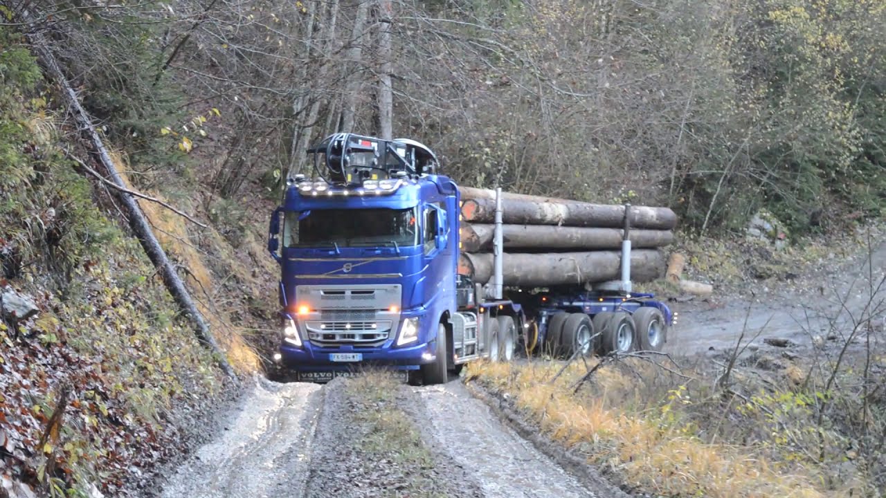 🚚💨 VOLVO FH16 650 : 🌲 GRUMIER (TRANSPORTS GERVAIS) - Ça passe tout juste !
