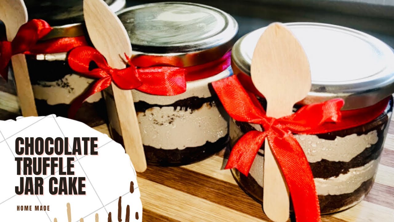 Jar cake|chocolate truffle jar cake|cake in jar|Glass cake|by #FoodLaunch