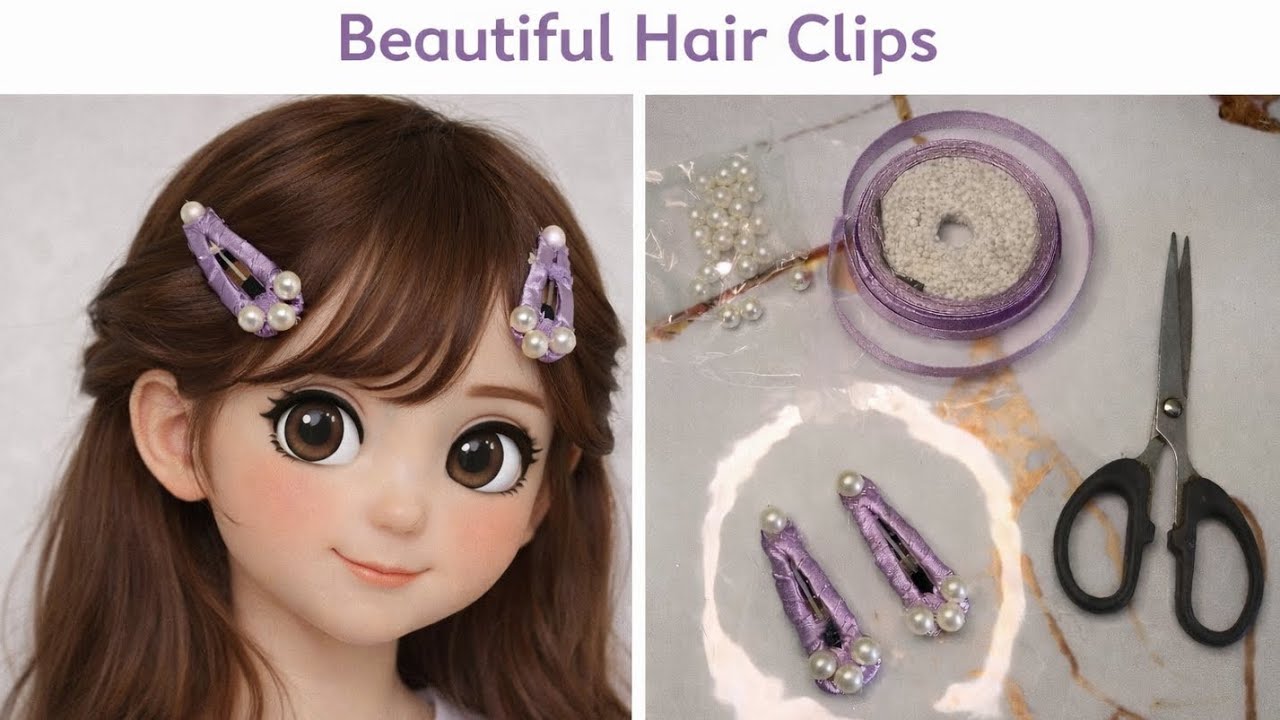 Easy DIY Hair Accessories | Cute & Stylish Look 💜