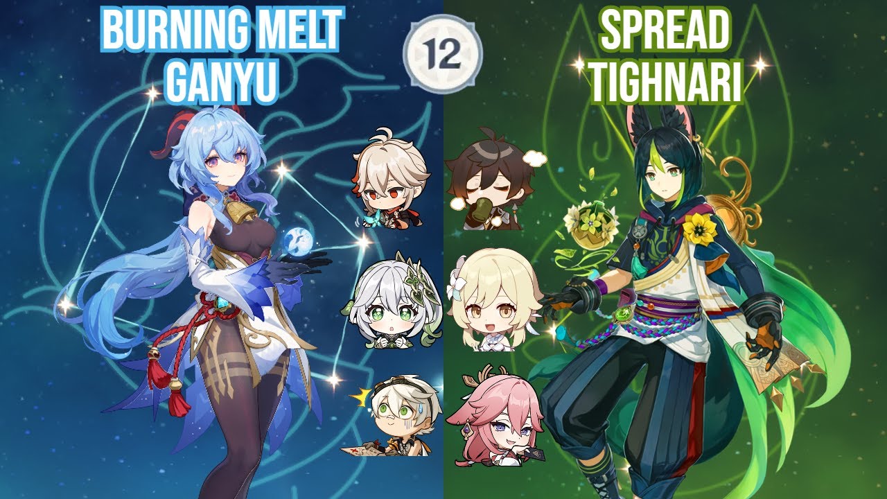 Spiral Abyss 4.0 - C1 Burning Melt Ganyu x C0 Tighnari Spread Full Star Clear!