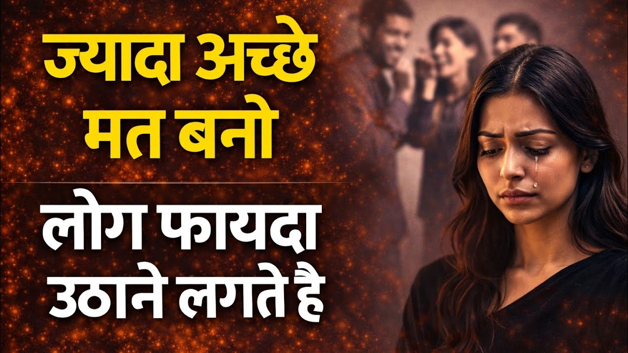 ज़्यादा अच्छे मत बनो | लोग फायदा उठाने लगते हैं | Emotional Hindi Motivation