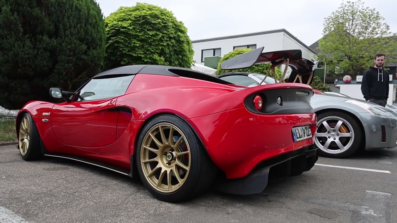 Lotus Elise S3 250 Cup start and drive off [N&uuml;rburgring Nordschleiffe ED Tankstelle area]