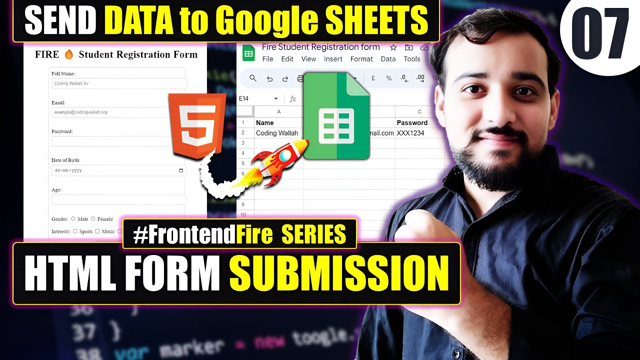 How to Easily Send Data from an HTML Page to Google Sheets | Step-by-Step Guide | Fire Series🔥