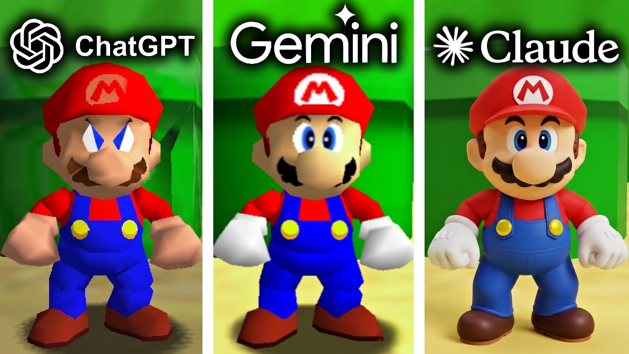 ChatGPT vs Gemini vs Claude Make Mario 64 From Scratch