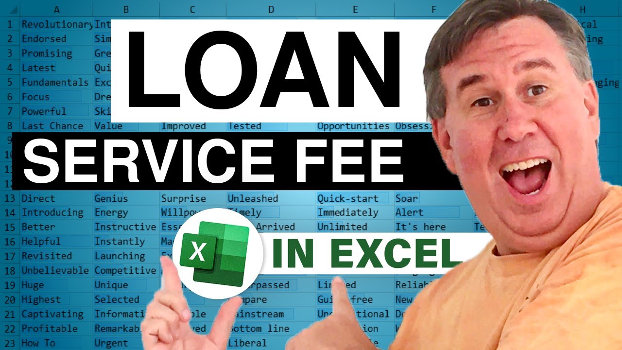 Excel - Simplify Loan Service Fee Calculation in Excel - No More 360-Row Tables! -  Episode 1954