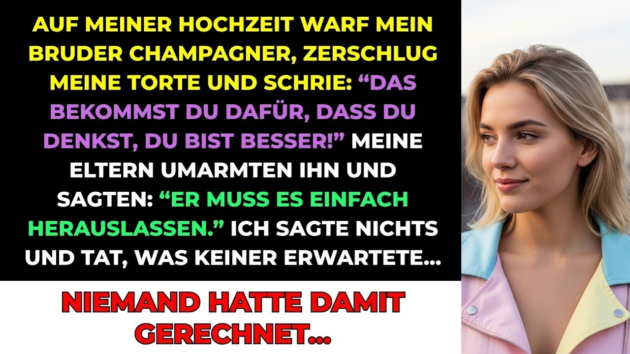 Auf Meiner Hochzeit Warf Mein Bruder Sekt, Zerstörte Meine Torte Und Schrie Mich An – Also Tat I