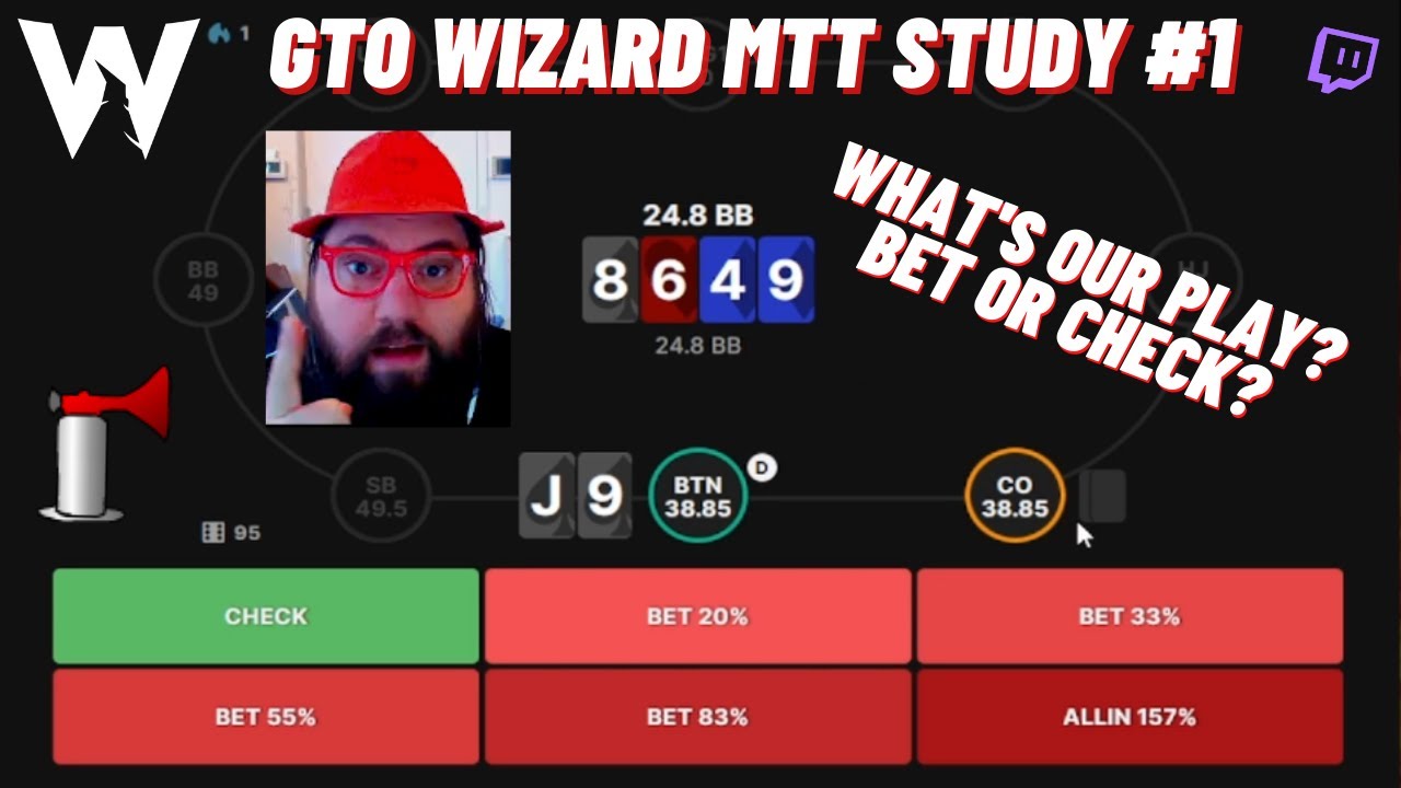 GTO Wizard MTT Training Session #1 (Questje's Poker Study Videos)