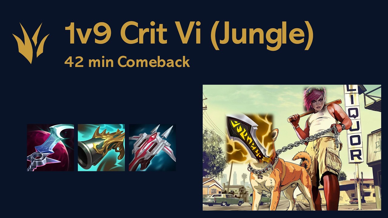 1v9 Crit Vi Jungle - Full Match Replay - 9k Gold Comeback