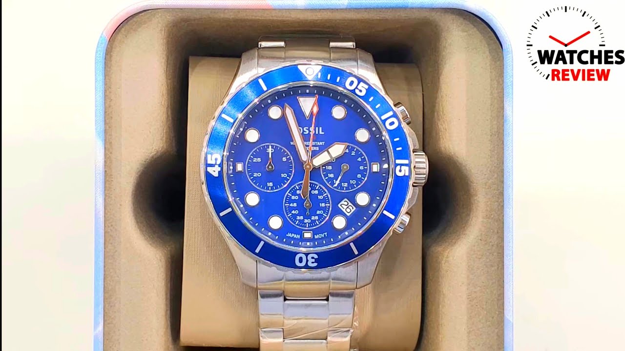 (unboxing fossil chronograph classic watch for men (fs5724
