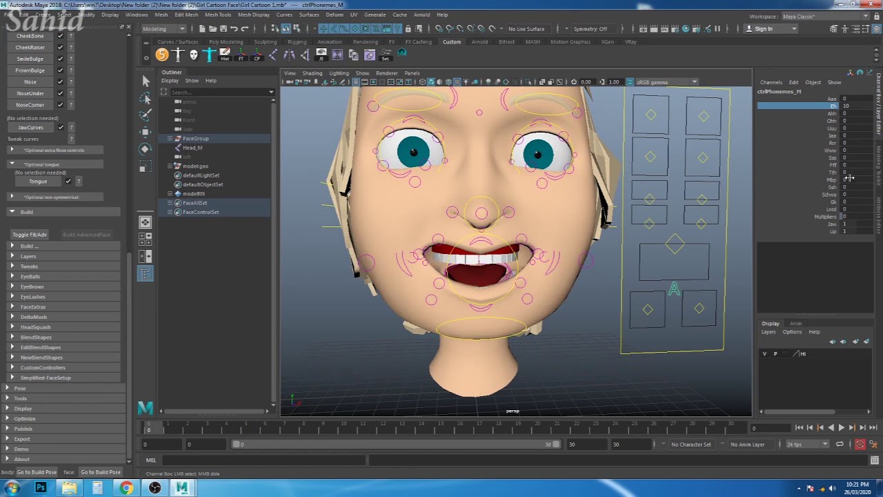 Facial Rigging - Advanced Skeleton Setup / Maya Tutorials