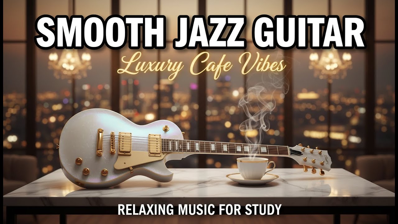 Smooth Jazz Guitar Mix - Elegant Cafe Lounge • Relaxing Evening Vibes 🍷 - guitar music, jazz