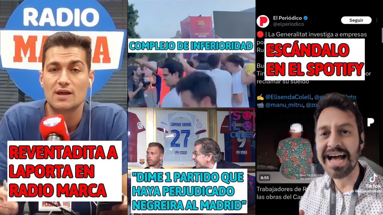 ESCÁNDALO CAMP NOU / EN MARCA REVIENTAN A LAPORTA / SOLO PARA RIDI CULES, EL REAL MADRID Y NEGREIRA