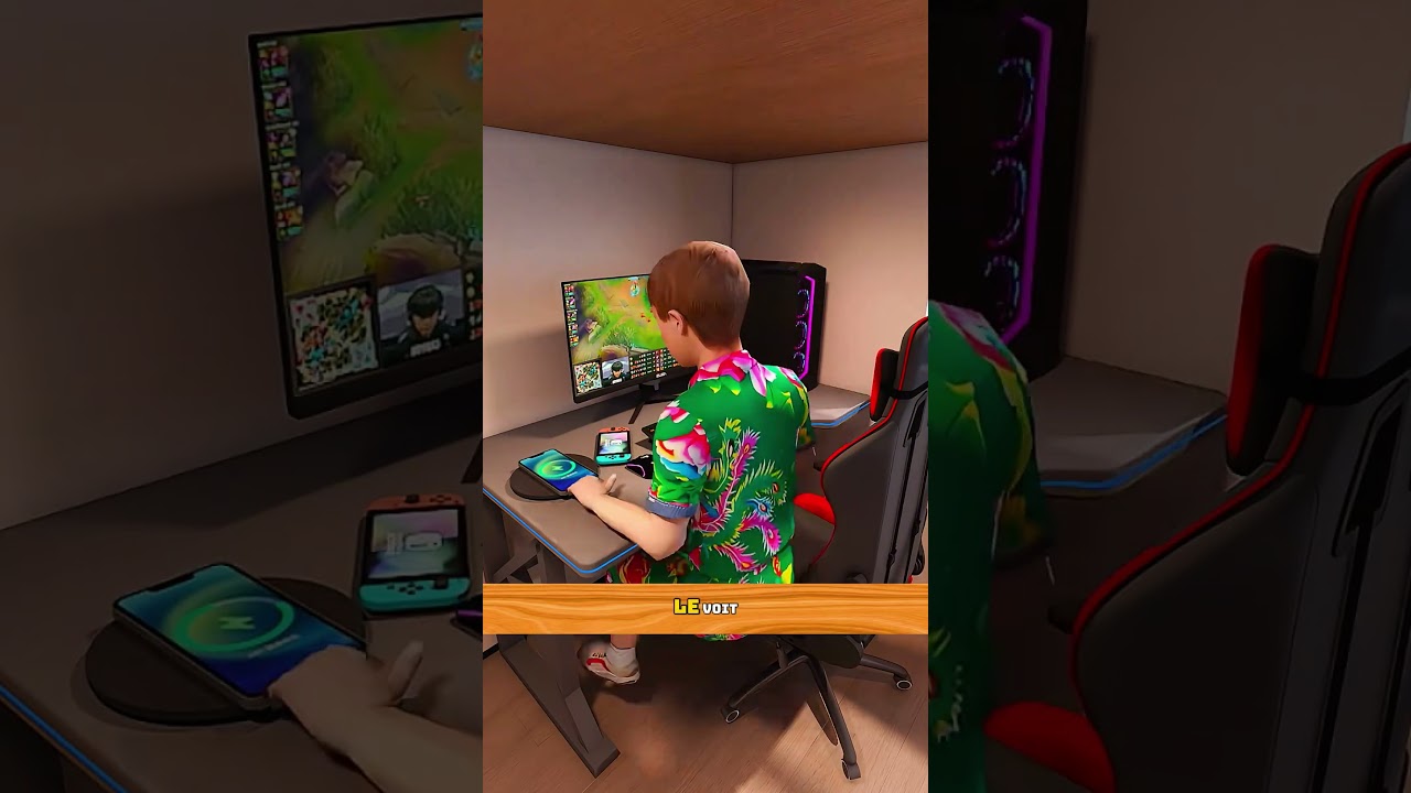 Base secrète de gaming dans une chambre 