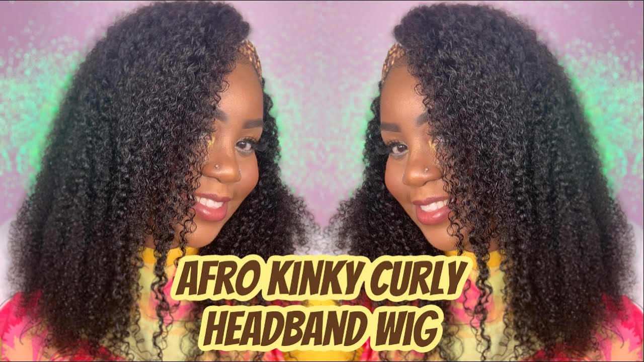 BEST Afro Kinky Curly Headband Wig | Curl Defining Process | Tinashe Hair | MissUniqueBeautii