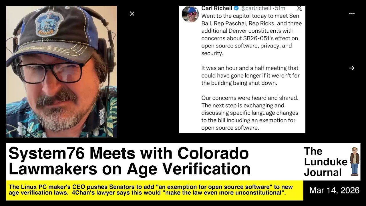 Компания System76 провела встречу с законодателями штата Колорадо по вопросу проверки возраста.