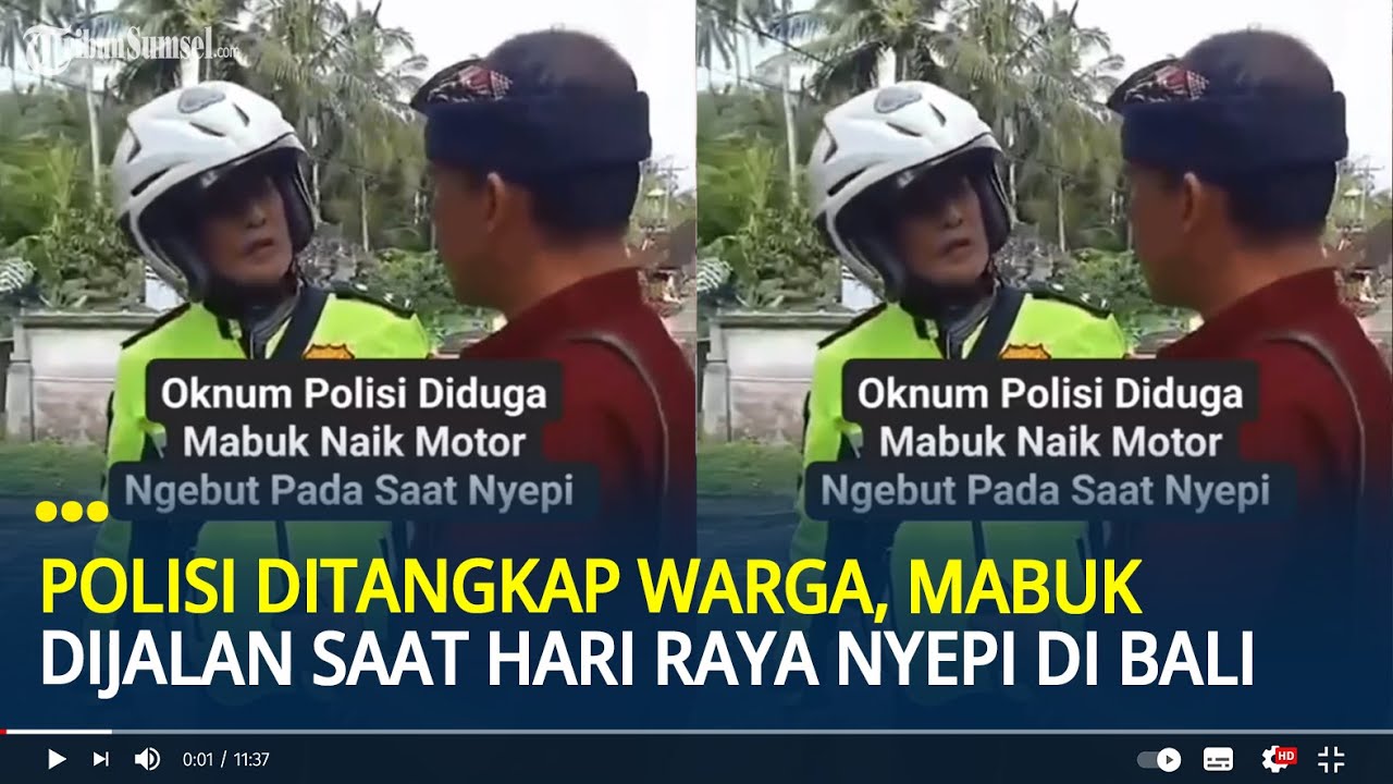 Viral Polisi Ditangkap Warga, Mabuk Berkeliaran Dijalan saat Hari Raya Nyepi di Bali