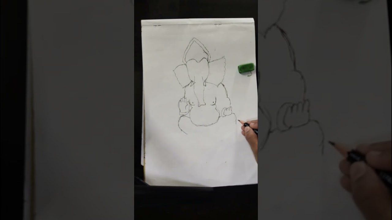 Ganesh ji's drawing | easy drawing step by step tutorial 