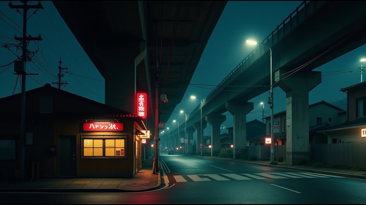 A Quiet Japanese Night 🌙 Soft Rain, Empty Streets & Deep Lofi Atmosphere