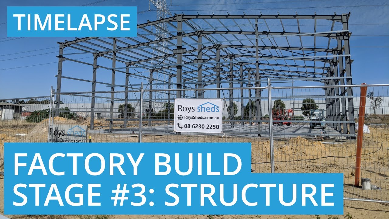 Massive Structural Steel Warehouse Timelapse in Forrestdale, WA
