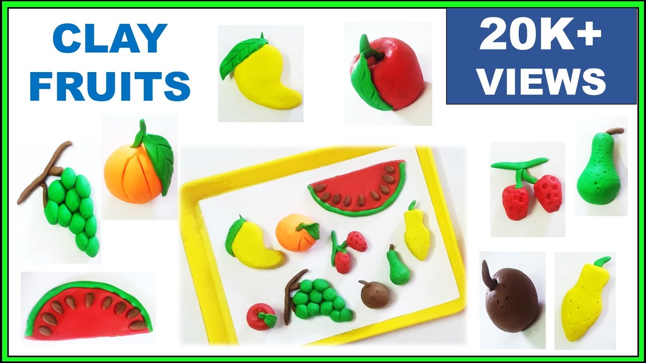 How to make fruits using clay I Miniaturize Clay fruits I Modelling Clay for Kids I DIY activity I