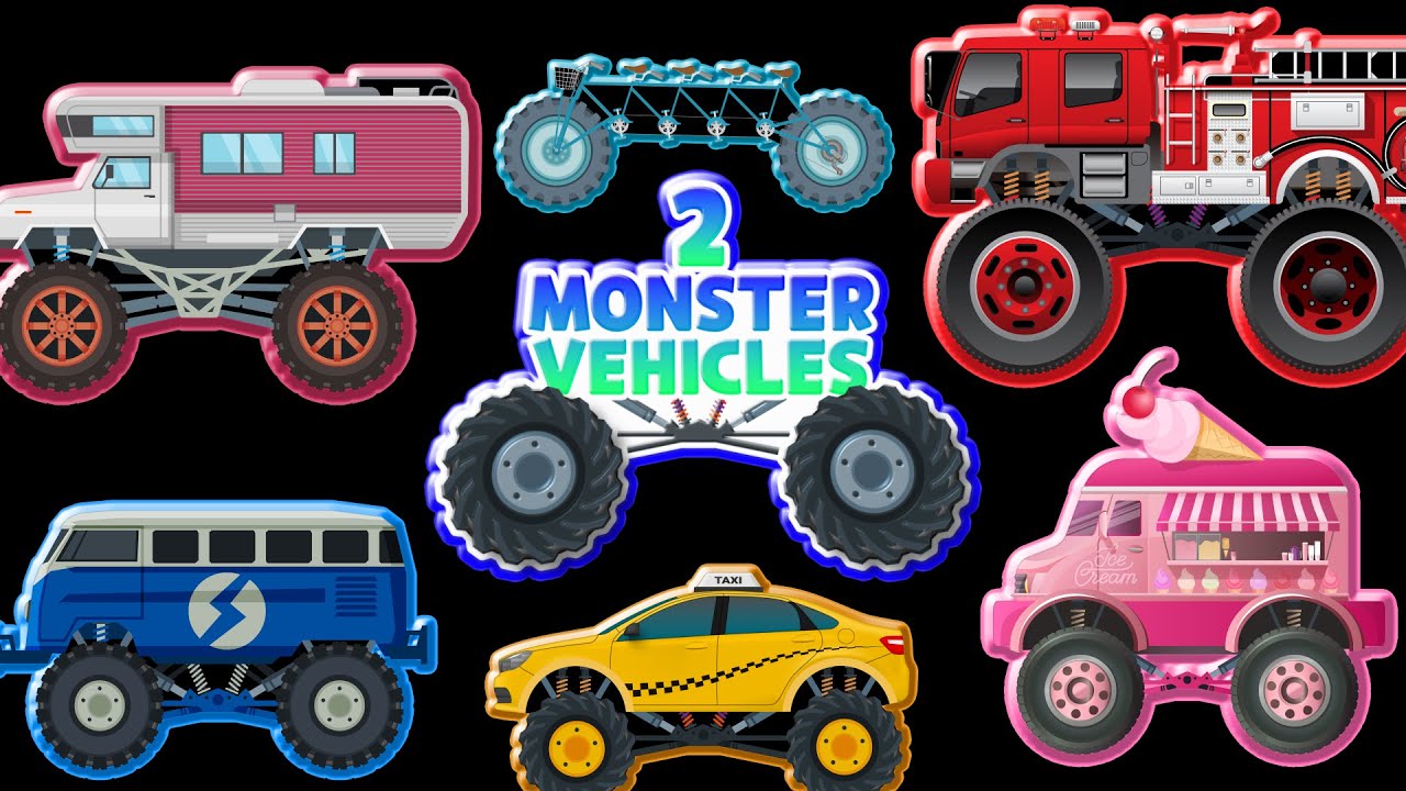 We are THE MONSTER CARS | Cars for Toddlers👶 | Monster Fire Truck🚒 Monster Trucks | Baby First Words