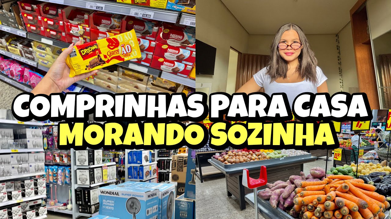 VLOG: COMPRINHAS PARA CASA MORANDO SOZINHA 😍🏠