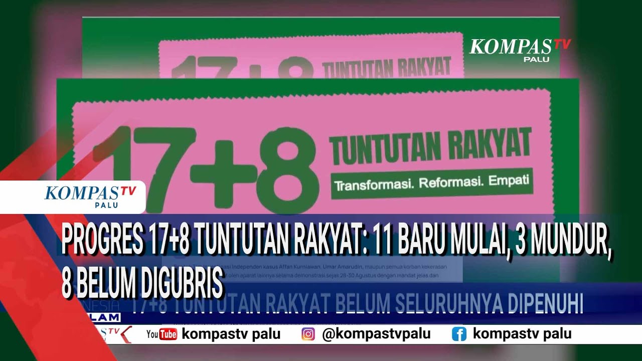 Progres 17 Plus 8 Tuntutan Rakyat, 11 Baru Mulai, 3 Mundur, 8 Belum Digubris