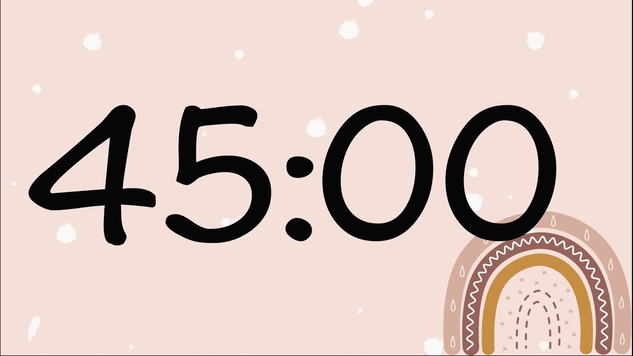45 Minute Boho Rainbow Timer (Silent)