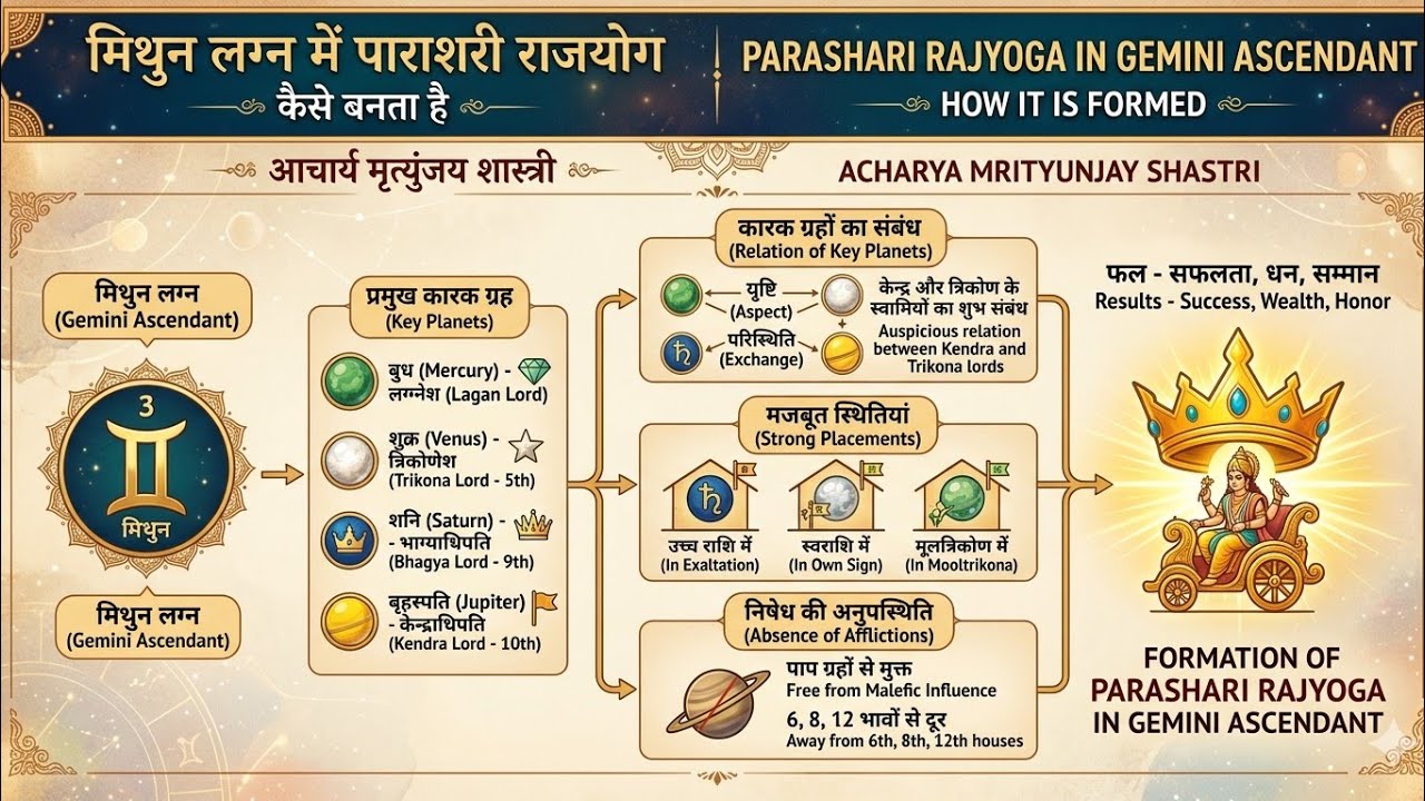 मिथुन लग्न में राजयोग। मिथुन लग्न है तो ये वीडियो ज़रूर देखे #मिथुनलग्न #MithunLagnaRajyog 