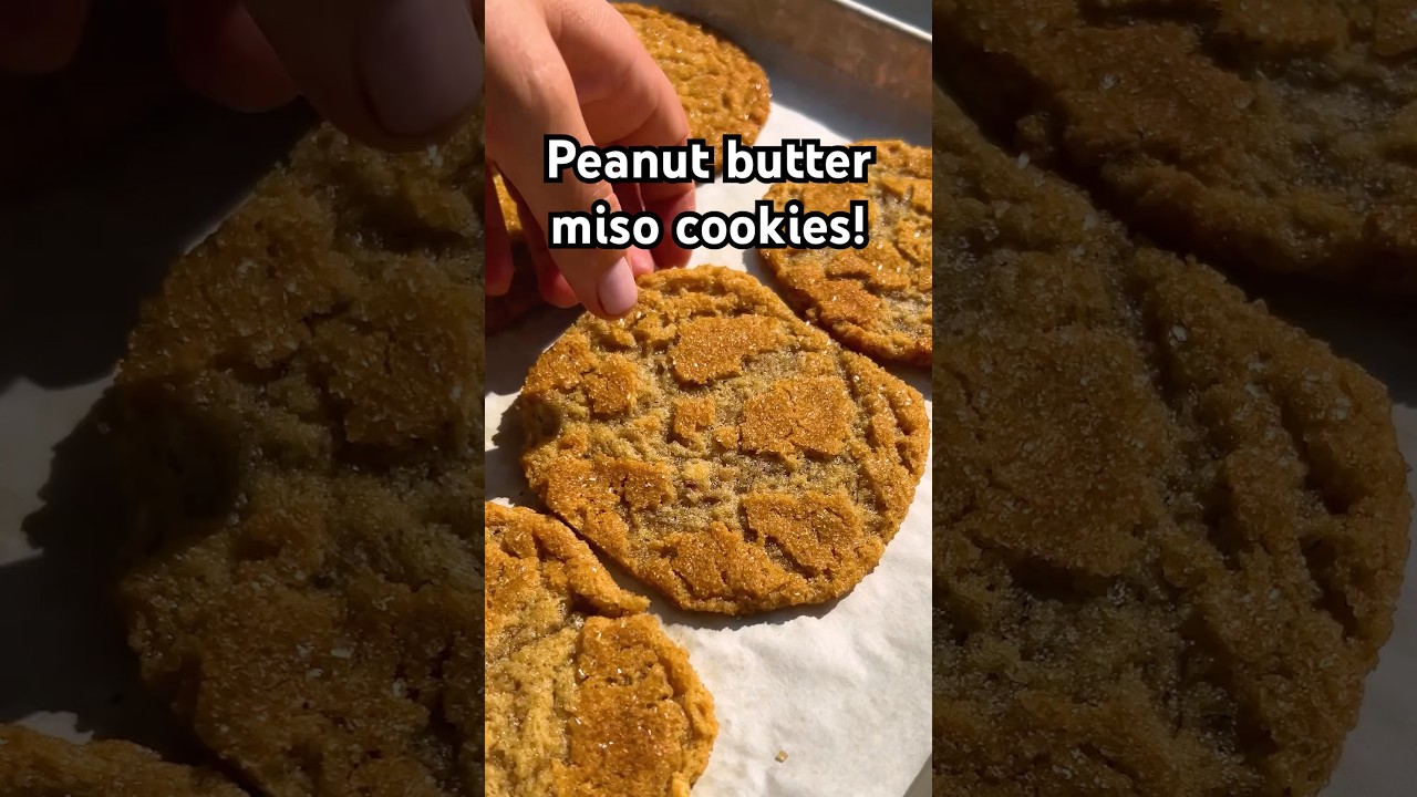 Peanut Butter-Miso Cookies &mdash; recipe in the description! #shorts