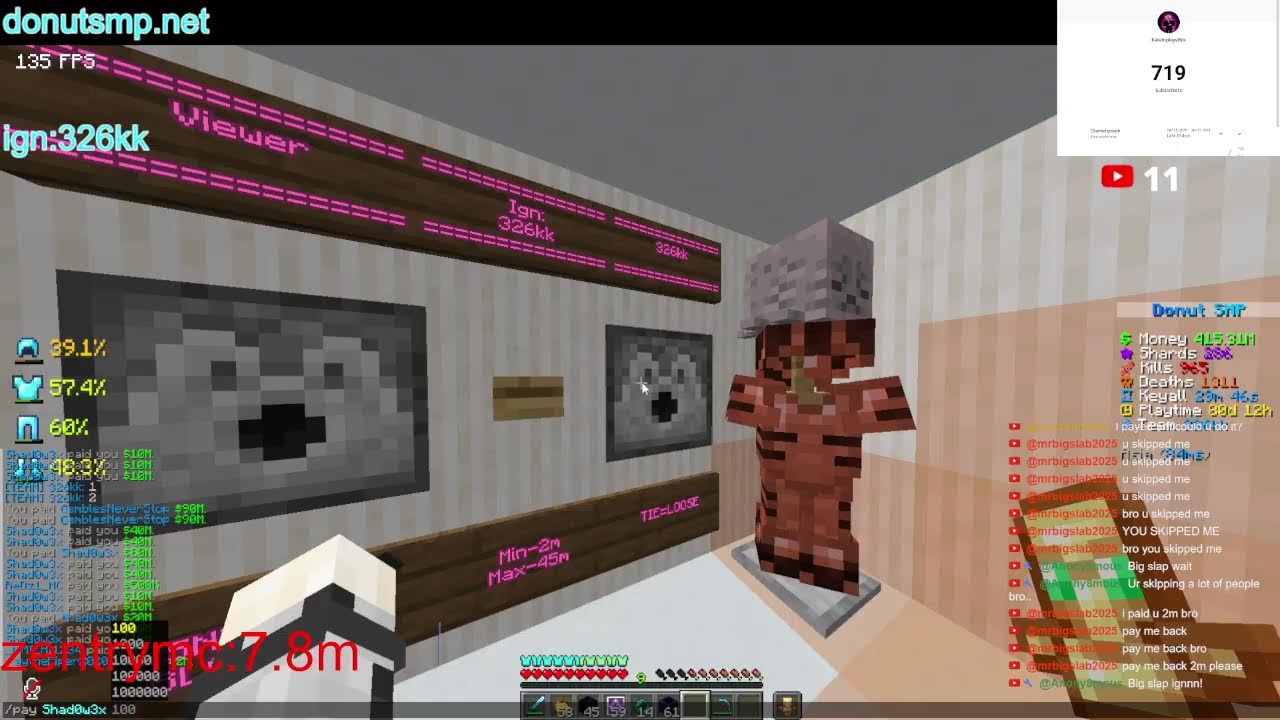 Donut Smp live | 300M LOOTDROP RN