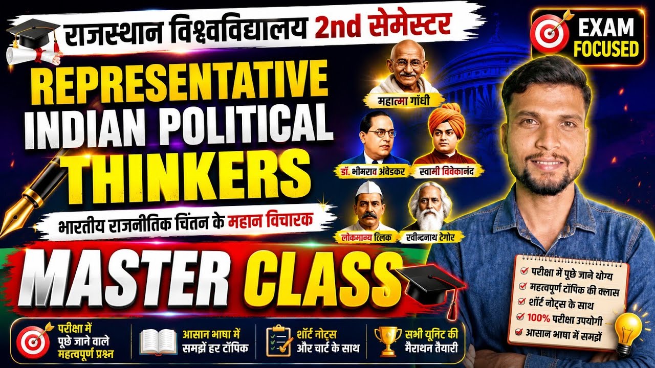 representative indian political thinker ba 2nd semester rajasthan university 