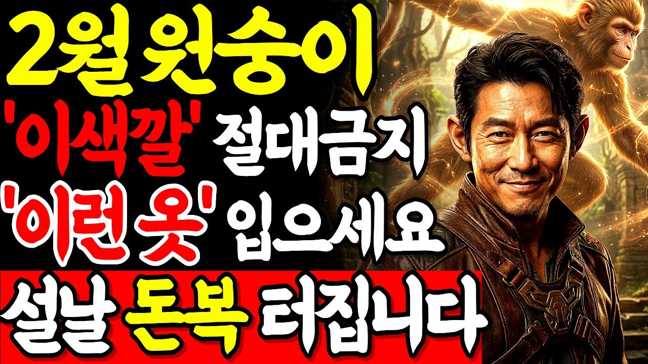 2026년 원숭이띠 운세 | 설날 원숭이띠 '이런 옷' 입으면 큰일납니다! 반드시 잊지말고 '이옷' 입으세요! 입는 순각 재물운 터집니다 (44·56·68·80·92년생 필독)