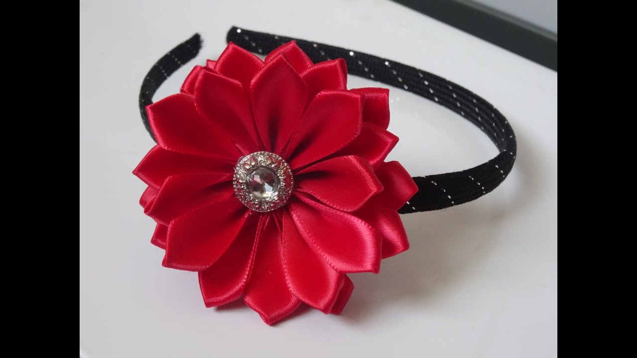 How to make ribbon flower headband - super easy method