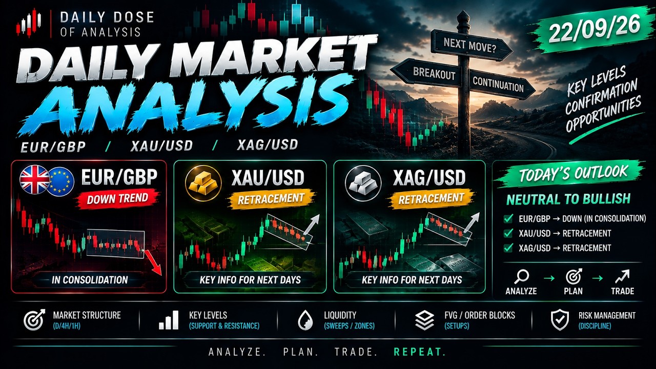 Forex & Gold Analysis Today | EUR/USD, GBP/USD, XAU/USD, XAG/USD | 22/09/26