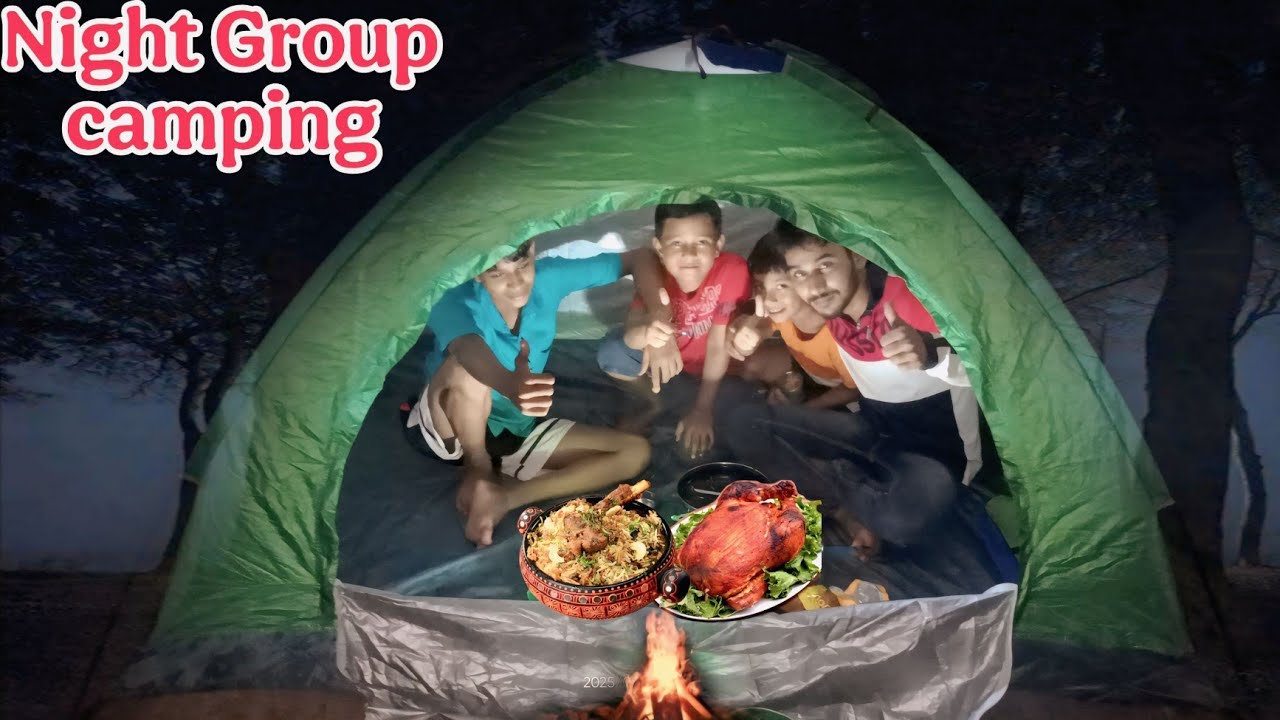 Night Group camping 🏕️ forest area camping 🏕️ funny vlogs #mrmoem